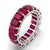 Early 21st Century Gia 11.00 Carat Burma Ruby 18k White Gold Eternity Band, Size 7 For Sale - Image 5 of 7