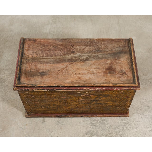 19th Century 19th Century Burmese Lacquered Wooden Buddhist Trunk or Chest For Sale - Image 5 of 18