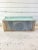 1950s Vintage Large & Heavy Teal Turquoise Green-Blue Metal Tool Chest Décor For Sale - Image 9 of 12