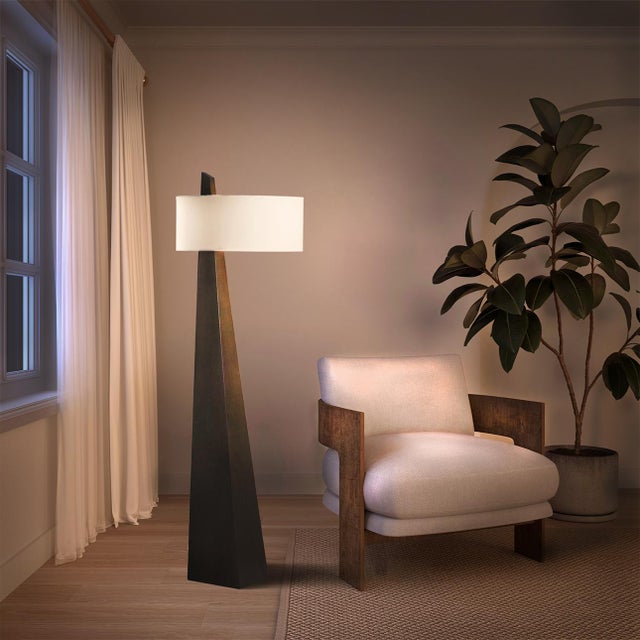 Elevate your living space with the striking Obelisk Floor Lamp, an architectural masterpiece by NOVA of California. Its...