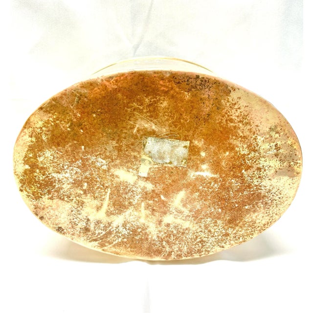 1980s Hammered Brass Magazine Holder - Hollywood Regency Magazine Rack With Tassel Detail For Sale - Image 11 of 11