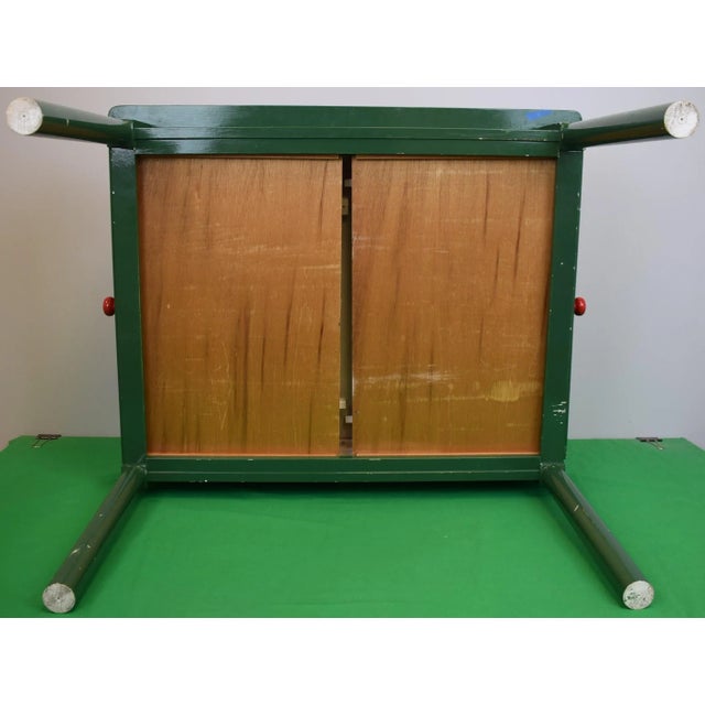 Green "British Racing Green Children's Games Table W/ Hand Painted King's Guards" Provenance: The Susie Hilfiger Collection For Sale - Image 8 of 9