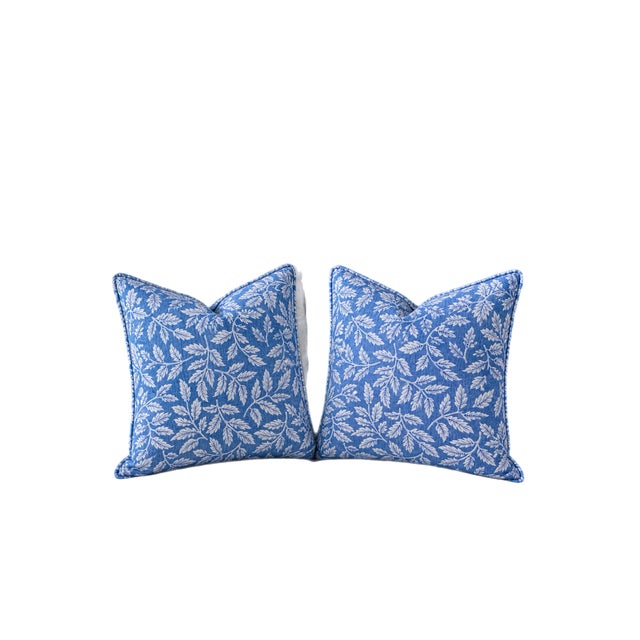 One Pair of 22 X 22 Inch down and feather pillows with self welt and invisible zipper closures. Newly made from a...