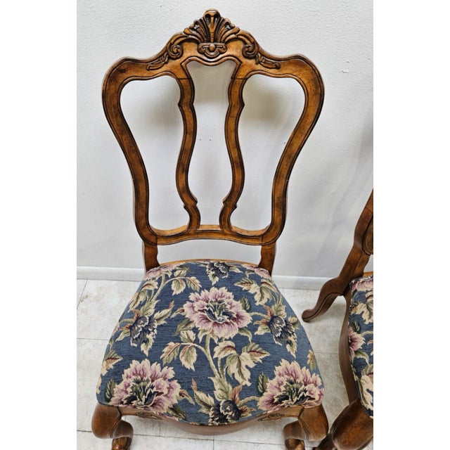 Ethan Allen 1990s Pair Chairs Ethan Allen Tuscany Pretzel Back Dining Room Side Newport French For Sale - Image 4 of 11