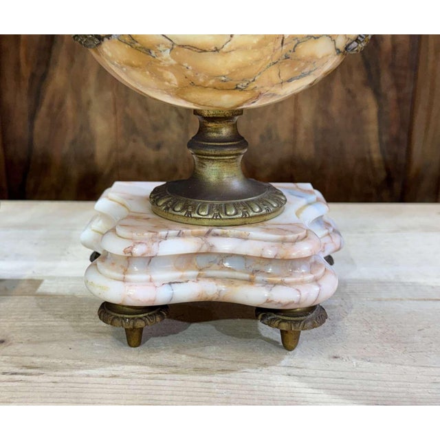 19th Century Louis XVI Portico Clock in Marble and Bronze with Its Covered Vases, 1890s, Set of 3 For Sale - Image 15 of 18