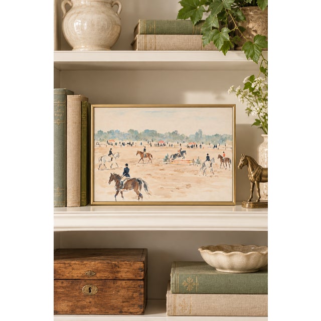 English Equestrian Art Print – Horse Show and Riders, 12" X 8" For Sale - Image 3 of 7