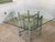 Vintage coastal style dining table, green ~ bundled bamboo base strongly in the style of McGuire supports a thick premium...