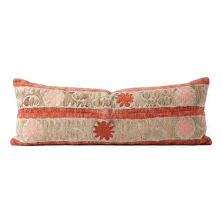 Uzbek Suzani Bedding Pillow Cover 13'' X 48'' For Sale