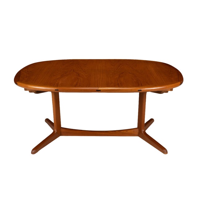 Sun Cabinet Co. Danish Modern Solid Teak Expanding Dining Table Hidden Leaves For Sale - Image 11 of 17