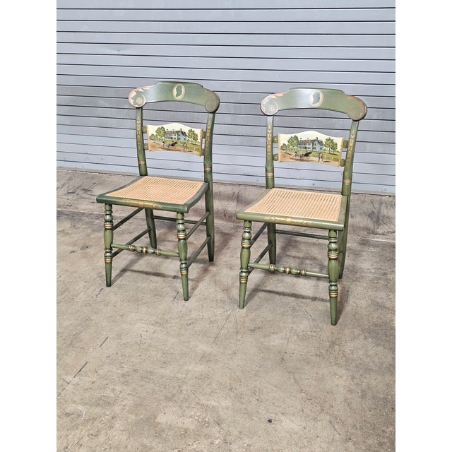 1970s Hitchcock Windsor Chairs with President John Adams - Set of 2 For Sale In Cleveland - Image 6 of 11