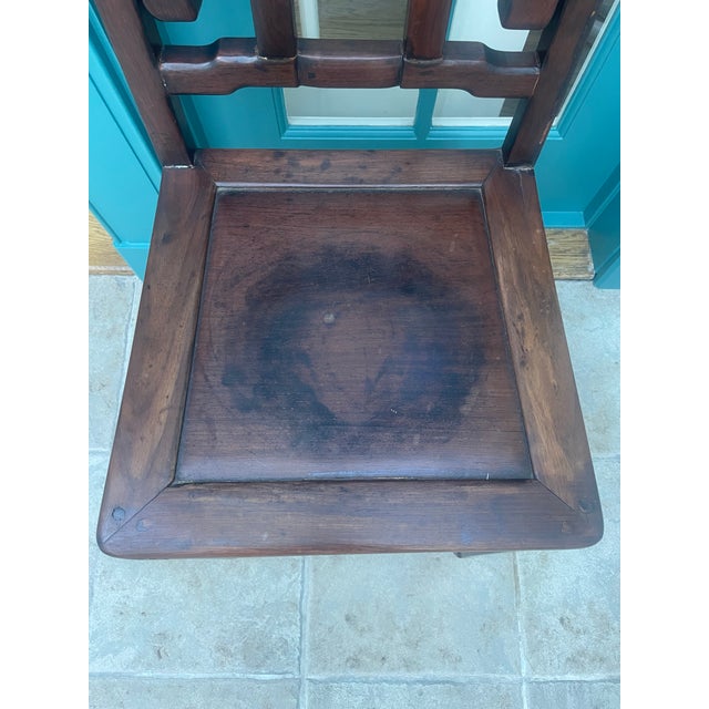 Pair of Qing Dynasty Chairs For Sale - Image 9 of 12