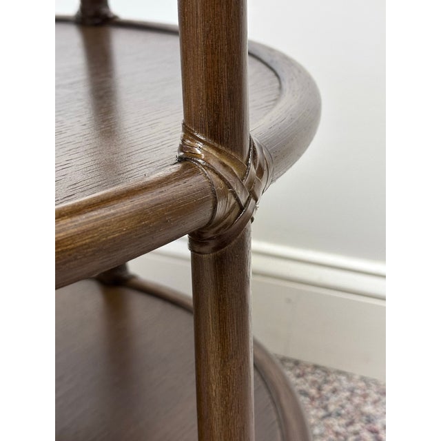 Barbara Barry Contemporary Clean Line Side Table Attributed to Mcguire For Sale - Image 4 of 7