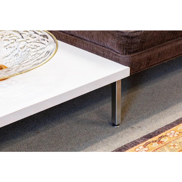 Mid 20th Century George Nelson for Herman Miller Modular Steel Frame 2-Piece Seating & Table 60s - 2 Pieces For Sale - Image 5 of 10