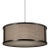 Ebony and Natural Cane With Satin Black Metalwork Weave Ceiling Light For Sale
