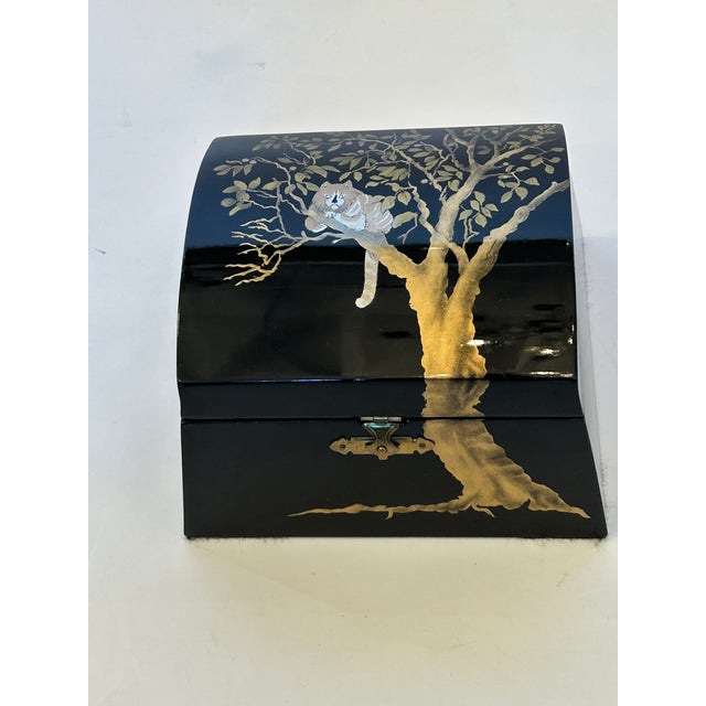 Modern One of a Kind Hand Painted Decorative Box For Sale - Image 3 of 14