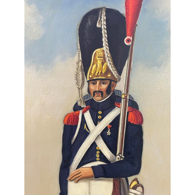Early 20th Century French Napoleonic Military Figure Oil Paintings in Gilt Frames — Set of 6 For Sale - Image 12 of 16
