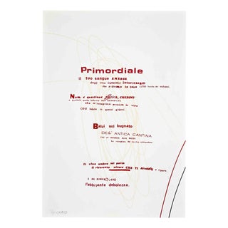 Ennio Pouchard, Your Primordial Blood Emerges, 1970s, Screen Print For Sale
