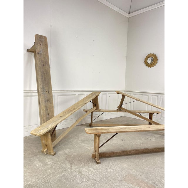 Wood Vintage Beech Benches, 1930s, Set of 2 For Sale - Image 7 of 7