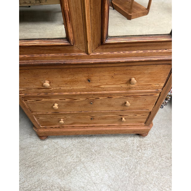 Antique Louis Philippe Wardrobe in Pine For Sale - Image 13 of 18