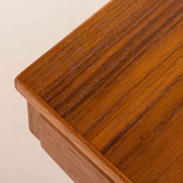 Teak Wall Unit with Desk by Kai Kristiansen for FM Mobler, 1960s, Set of 9 For Sale - Image 14 of 17