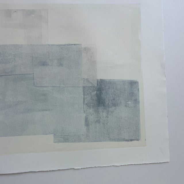 Abstract Original Minimal Abstract Monotype Artwork, Unframed For Sale - Image 3 of 5