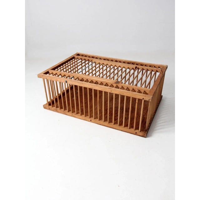 Mid Century Wooden Farm Crate For Sale - Image 6 of 13