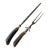 Antique Sterling Silver Mounted Stag Horn Carving Set, Meat Fork and Sharpening Steel For Sale