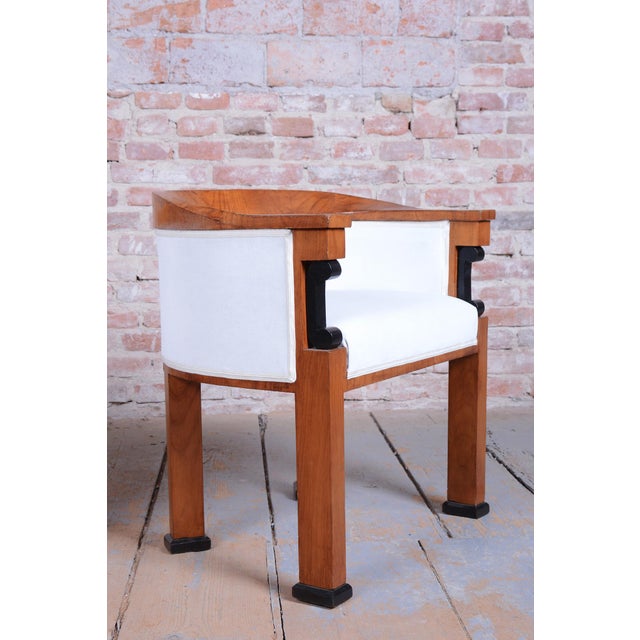 Empire Seating Set in Spruce and Cherry Wood, 1850s, Set of 3 For Sale - Image 6 of 18