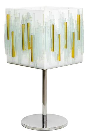 1970s Italian Modernist Art Glass Table Lamp