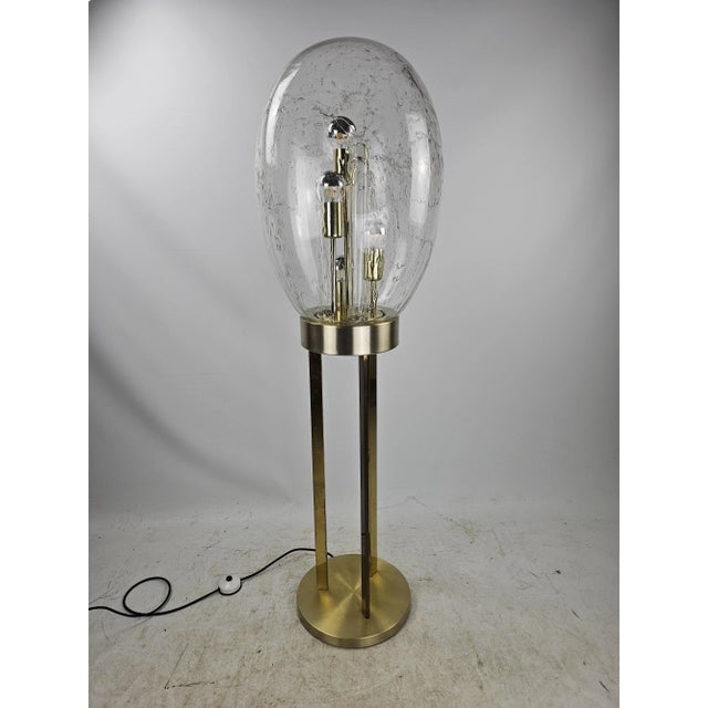 Gold Floor Lamp from Doria Leuchten 1970s For Sale - Image 8 of 8