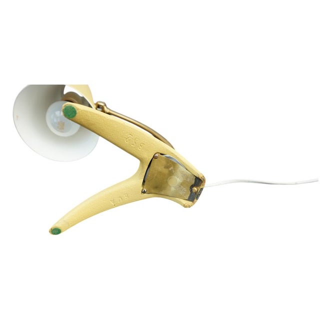1950s Mid-Century Swedish Yellow B52 Desk Lamp in Brass from Ewå Värnamo, 1950s For Sale - Image 5 of 8