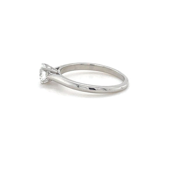 Contemporary Cartier, French, Platinum and Diamond Engagement Ring, Size 7.25 For Sale - Image 3 of 7