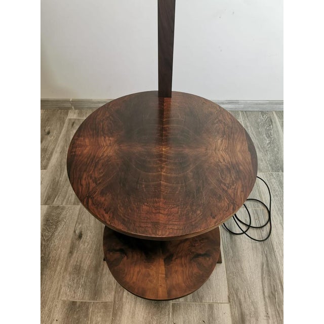 Wood Art Deco Floo Lamp by Jindrich Halabala For Sale - Image 7 of 18