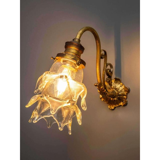 Gilded Bronze Wall Sconce For Sale - Image 6 of 7