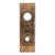 Vintage Brass Door 8 In. Back Plate With Door Bell Button For Sale