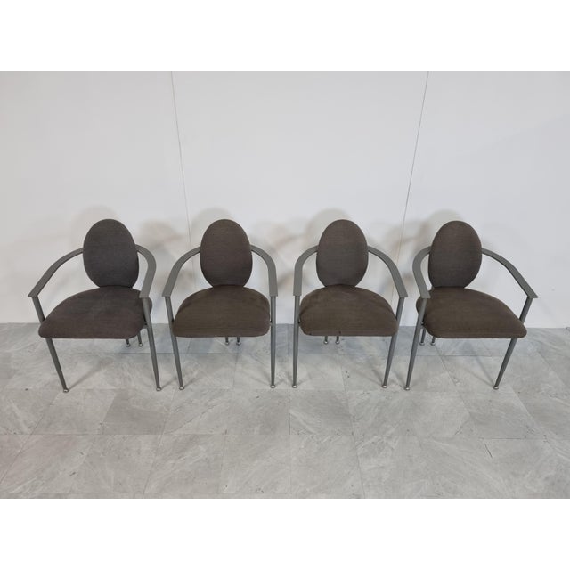 Vintage Dining Chairs by Belgo Chrom, Set of 4, 1980s For Sale - Image 4 of 11