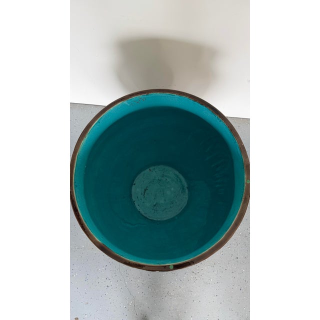 Antique Large Italian Style Peacock Cachepot Table For Sale In Los Angeles - Image 6 of 9