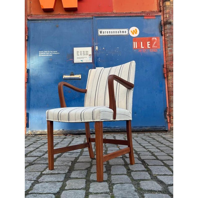 Danish Lounge Chair with Piped Upholstery For Sale - Image 11 of 11