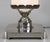 Silver French Art Deco Table Lamp by Leon Hugue 1930 France For Sale - Image 8 of 13