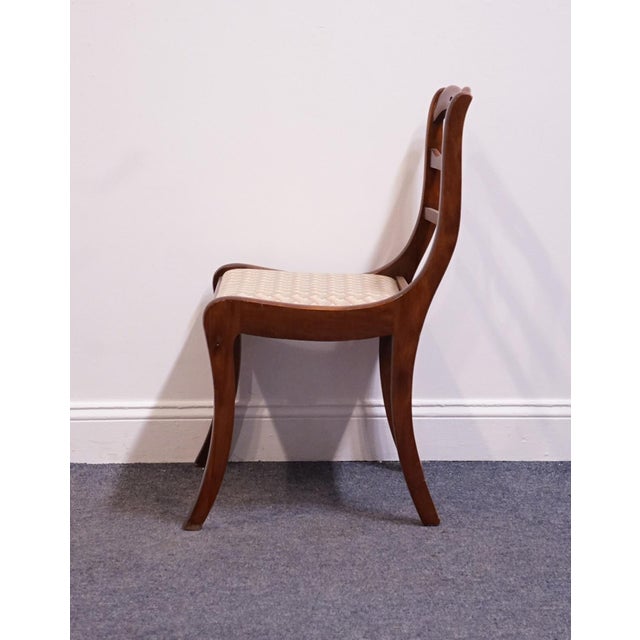 Wood Vintage Antique Solid Mahogany Traditional Duncan Phyfe Dining Side Chair For Sale - Image 7 of 10