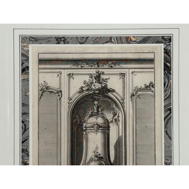 Neoclassical, Four Framed Architectural Drawings of French Interiors, 20th C. For Sale In New York - Image 6 of 10