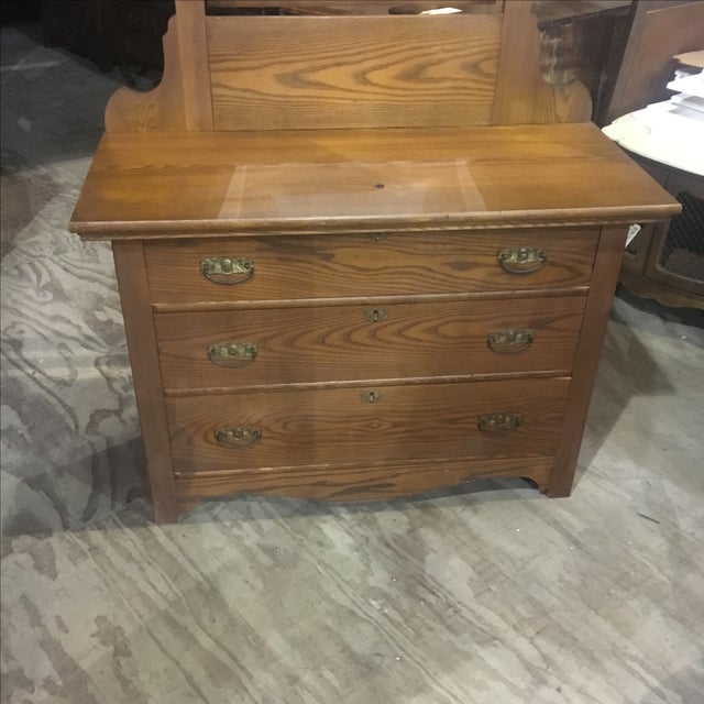 Antique Oak Dresser and Mirror Chairish