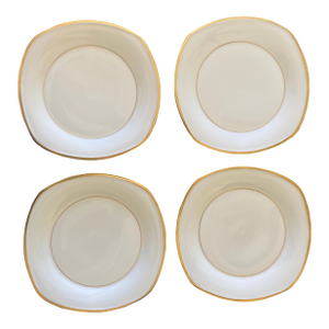 Lenox Eternal White Dimension II Collection Desert Plates- Set of 4