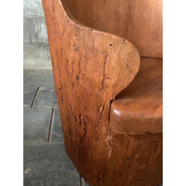 Swedish Pine Log Stump Chair Kubbstol 1970s, 1960s For Sale - Image 11 of 17