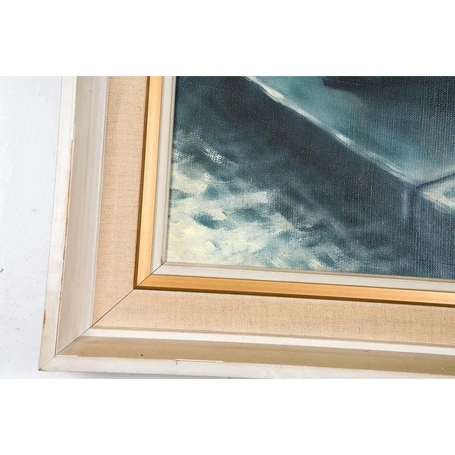 Mid 20th Century Modernist Painting of a Young Girl Playing For Sale - Image 5 of 6