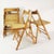 Vintage Folding Chairs with Raffia, Germany, 1980s, Set of 5 For Sale - Image 4 of 16
