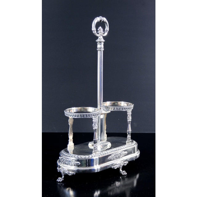 Cruet Set in 800 Silver and Crystal by Ricci Alessandria, Set of 3 For Sale - Image 10 of 18