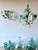 1960s Italian Hand-Painted Tole Floral Chandelier with Matching Wall Sconces, 1960s, Set of 3 For Sale - Image 5 of 18