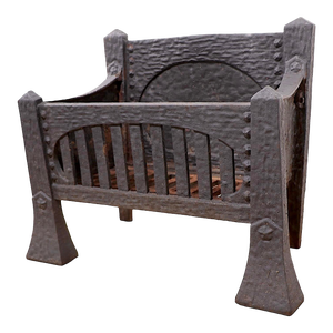 Arts and Crafts Cast Iron Coal Grate Fireplace Insert by Cahill C 1920's