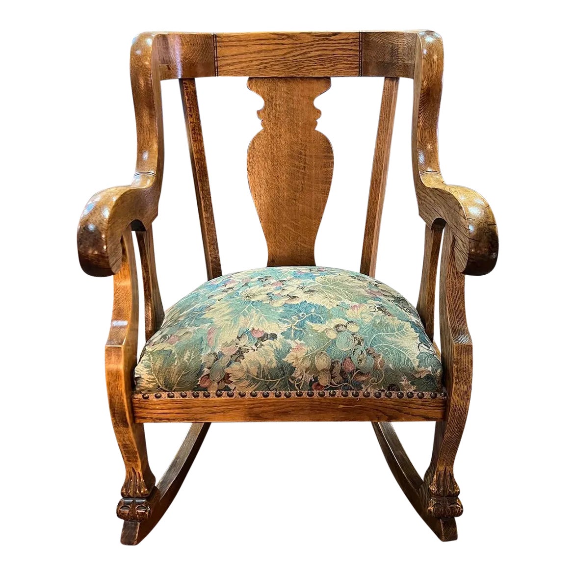 Antique Quarter Sawn Oak Rocking Chair C.1920 Chairish